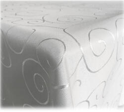 Jemidi Fata de masa rotunda cu ornament Jemidi, 180 cm, Alb, Poliester, 55264.02. 23 Fata de masa