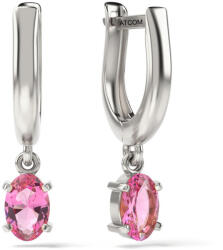 Atcom Cercei din argint cu cristale Pink model 42