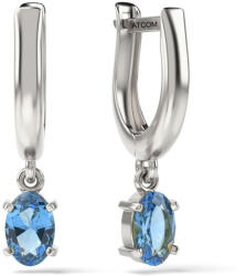 Atcom Cercei din argint cu cristale Aquamarine model 42