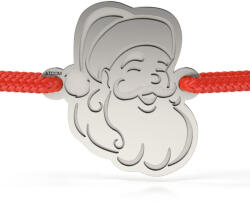 Atcom Bratara din argint cu snur model Santa Claus
