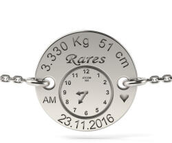 Atcom Bratara cu lantisor din argint model Birthday Clock