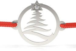 Atcom Bratara din argint cu snur model Bradut de diamant