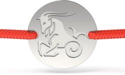 Atcom Bratara din argint cu snur rosu model Capricorn