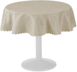 Jemidi Fata de masa rotunda cu ornament Jemidi, 135 cm, Crem, Poliester, 55264.16. 21 Fata de masa