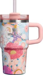 STANLEY Cană termică cu mâner și pai Quencher Flowstate Sorbet Wildflower 590 ml (10-12817-0665)