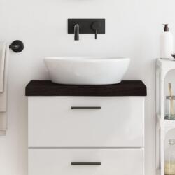 vidaXL Blat de baie, maro închis, 60x30x(2-6) cm, lemn masiv tratat GartenMobel Dekor (3156199)