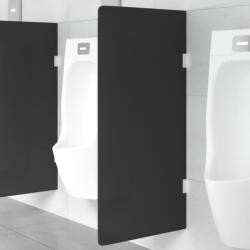 vidaXL Ecran de intimitate pentru pisoar, montaj pe perete, negru, 90x40 cm (154402)