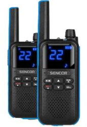 Sencor SMR 700 Blue 2W, 16 canale, IP54, funcție VOX, scanare automată, USB-C / AA, Albastru (SMR 700 Blue) Statii radio