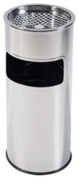 Intern Cos de gunoi cu scrumiera 25 cm inox cu galeata interioara (DCGS26CM) - vexio Cos de gunoi