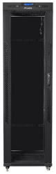 Lanberg Installation cabinet rack 19 42U 600x1000 black, black glass door lcd (flat pack) (FF01-6042-12BL) - vexio