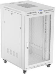 Lanberg Free-standing installation rack cabinet 19 inches 27U 800x1000 perforated doors LCD gray (Flat pack) (FF01-8027-23SL) - vexio