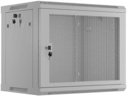 Lanberg Wall-Mount rack cabinet 19 inches 9U 600x450, perforated door (Flat Pack) grey (WF01-6409-23S) - vexio