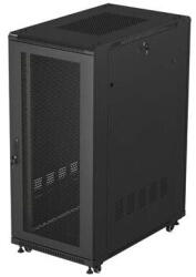 Lanberg 19-inch 27U floor-standing rack cabinet, 600x1000, mesh door, (flat-pack), black (FF01-6027-23B) - vexio