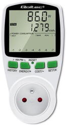QOLTEC Power meter PM0627 3680W with history (50627)