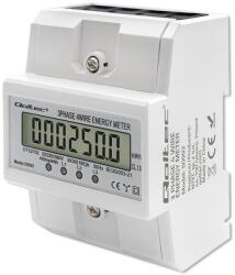 QOLTEC Three phase electronic meter DIN rail 400V 100 (50992)
