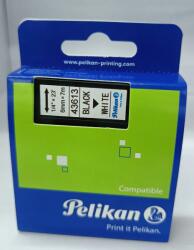 Pelikan Banda etichete Pelikan compatibil DYMO 43613 negru pe alb (PELLABEL43613)
