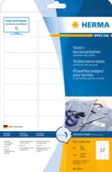 HERMA Etichete autoadezive textile pentru nume Herma 4511 A4 63, 5 x 29, 6 mm albe 540 buc (4511)