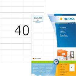 HERMA Etichete autoadezive Herma 4610 A4 52, 5x29, 7 mm alb mat 8000 buc (4610)