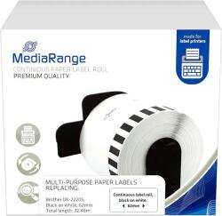 MediaRange Etiketten Brother DK-22205 62mm 30, 48m sw/ws (MRBDK22205)