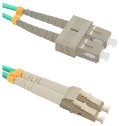 Qoltec Optic Patchcord LC/UPC - SC/UPC | Multimode | 50/125 | OM4 | Duplex | 1m (54348)