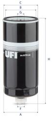 UFI Filtru Combustibil Deutz Fahr 7545 Rts K 410 K 420 M 600 M 610 M 620 Same 110 100 2wd 100 4wd 115 130 130 Hi Line 101 (24.A70.00)