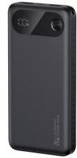USAMS PB80 vésztöltő 2 USB+Type-C (10000mAh, 20W, PD gyorstöltő) FEKETE (179385)