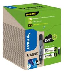 Pilot Táblamarker, 2, 3 mm, kúpos, PILOT "V-Board Master, Bonus Pack", fekete + betét