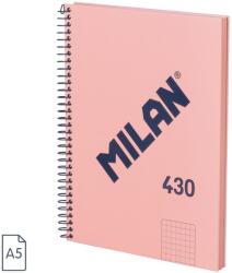 MILAN 1918-as sorozatú jegyzetfüzet, A5, 80 lapos, spirálozott matematikai jegyzettömb, keményfedeles, karton
