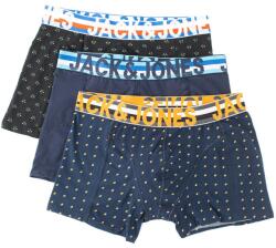 Jack & Jones Jack & Jones, Jachenrik mintás boxer szett - 3 db, Fekete/Tengerészkék/Narancssárga, XL (12151351-BLACK-XL)
