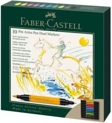 Faber-Castell Faber Castell, Markerek Pitt Artist Pen Dual Marker, 10 db/szett (FC162010)