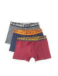 Jack & Jones Jack & Jones, Clichfield boxer szett logós derékpánttal - 3 db, Bordó/tengerészkék/szürke, XL (12113943-BURGUNDY-XL)
