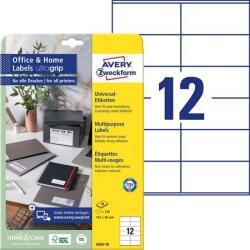 Avery-Zweckform Etikett, univerzális, 105×48 mm, AVERY ZWECKFORM, 120 etikett/csomag (AY342410)
