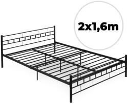 Homelux Fém franciaágy keret 160x200 cm fekete (DNYSF404B)