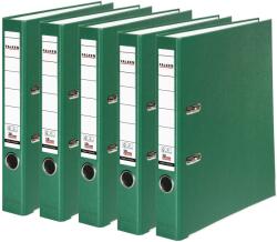 Falken 5x Dosar din plastic PP-Color 5 cm îngust DIN A4 verde - 15047934 (15047934)
