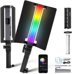 NEEWER Stick de lumină video LED NEEWER RGB1 cu ușoară din metal, bară tactilă/control APP, stick de lumină magnetică Lumină video RGB, stick de lumină portabil reglabil 3200K-5600K CRI98+ cu baterie de 6400