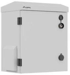 Lanberg 10" IP55 Outdoor Wall/Pole-Mount Rack Cabinet, 320 ? 220 ? 400 mm, Grey (Assembled) (WAH1-3240-00S) - vexio