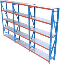 HD Regal FLEX300-Z455 Salgó polcrendszer KOMPLETT 4, 5 m (250 x 40 cm / 5 polc) - mkaudio