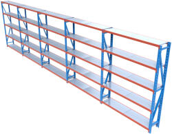 HD Regal FLEX300-Z1005 Salgó polcrendszer KOMPLETT 10 m (250 x 40 cm / 5 polc) - mkaudio