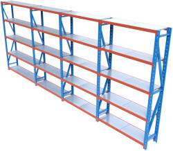 HD Regal FLEX300-Z655 Salgó polcrendszer KOMPLETT 6, 5 m (250 x 40 cm / 5 polc)