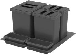 EKOTECH - Beépíthető hulladékgyűjtő PRACTIKO 600 1x15 liter + 2x7 liter + 2 tartó (MK91114162B5J)