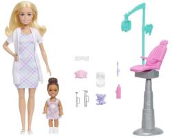 Mattel Barbie set de joc profesii - dentistă blondă (25JMK14) Papusa Barbie