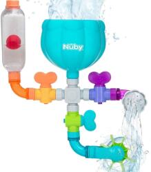 Nuby Wacky Waterworks Fürdőjáték Tapadókoronggal - 10 Részes Összerakható Vízijáték Babáknak - Érzékszervi Fejlesztő Fürdős Játék 18 Hónapos
