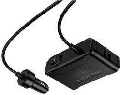 hoco. Z64 autós töltő 240W 2x USB-A + 2x USB-C + 3 szivargyújtó aljzat PD QC3.0 - fekete (6942007671743)