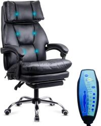 Chairs ON Scaun de birou cu masaj și încălzire OFF 414 negru - Piele ecologică, ergonomic, suport 150 kg