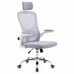 VELORA SIRIUS ergonomikus irodai forgószék - fejtámasszal és deréktámasszal, fehér (GH-B24-WH)