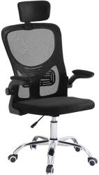 VELORA SIRIUS ergonomikus irodai forgószék - fejtámasszal és deréktámasszal, fekete (GH-B24-BL)