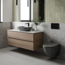 INVENA Tavro csendes öblítésű fali kerámia WC csésze Soft-Close és könnyen levehető ülőkével, matt szürke CE-71-007-Y (CE-71-007-Y)