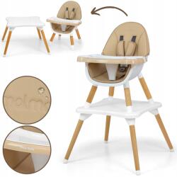 Milly Mally Etetőszék 2in1 fa tálca asztal Malmo Beige Milly Mally (1111)