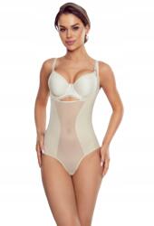 Eldar Modellező varrat nélküli body hálóval és mell alatti kivágással Viliama bézs 3XL (W-E-COP-BO-VILIA-BEZO-2XL)