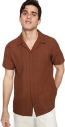 Trendyol Man Férfi Ing Casual Barna Rövid Ujjú XL 5DA (TMNSS23GO00070)